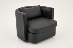 Online Flamant Nelia, Fauteuil, Cuir Noir, Rotatif