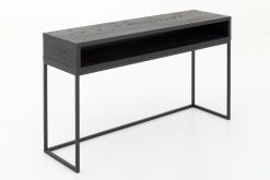 Online Flamant Armand, Table Console, Chene Noir Et Metal